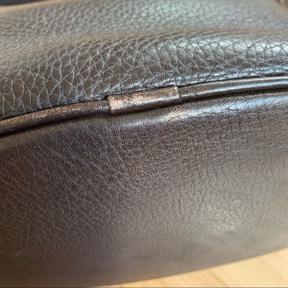 Vintage COACH Purse Long Crossbody Straps Dark Brown - Picture 4 of 13